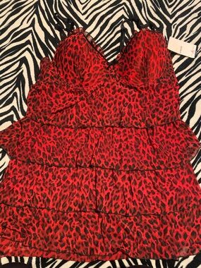 Ashley Stewart Black and red Print lingerie